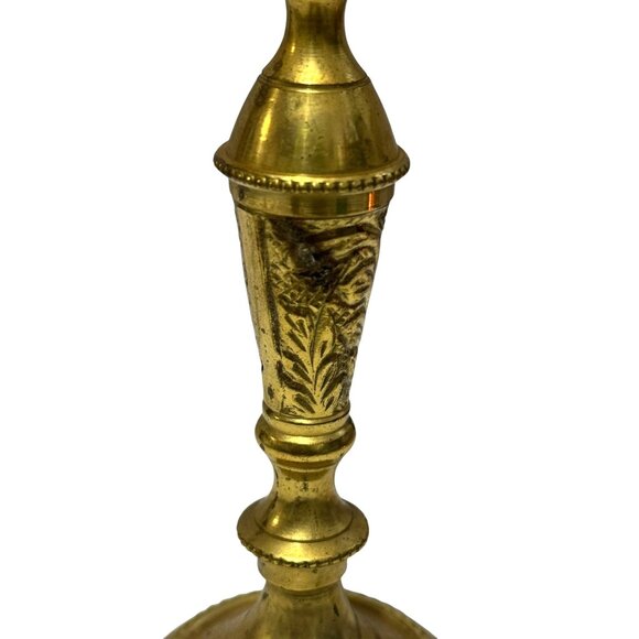 Vintage Elegant Expressions Solid Brass Candlestick Holder - Picture 5 of 7
